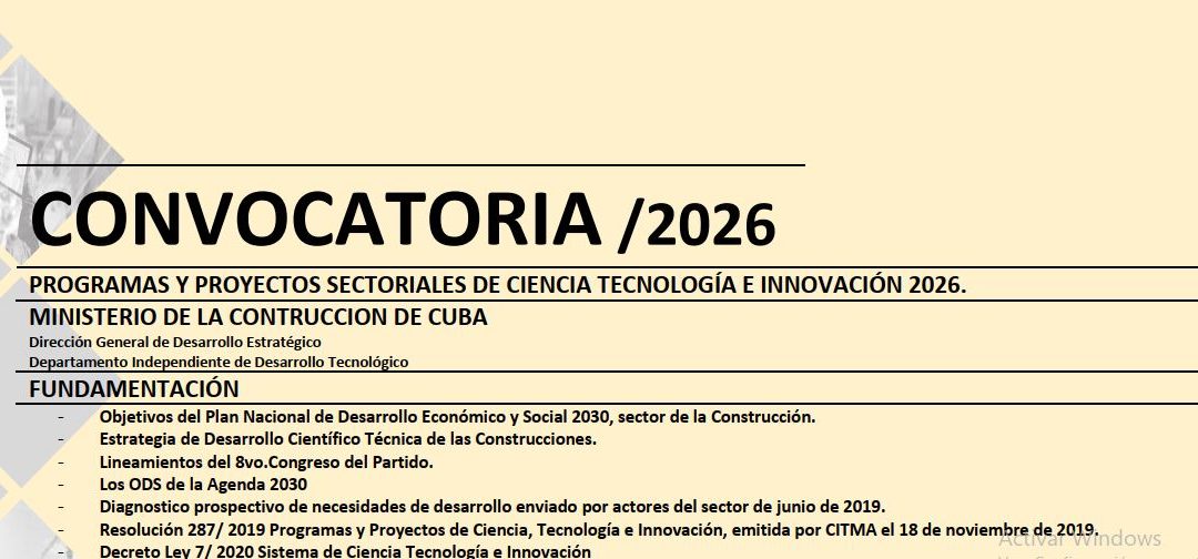 Micons convoca a Programas y Proyectos Sectoriales de Ciencia, Tecnología e Innovación 2026 0 (0)